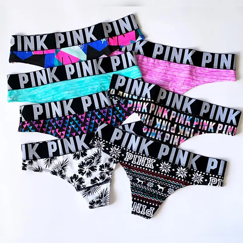 PINK Underwear Fitness Gym Thongs