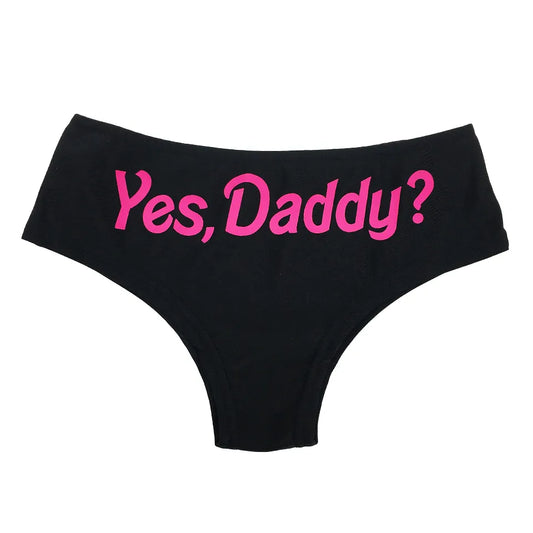 Yes Daddy Letter Printed Women's Funny Lingerie
