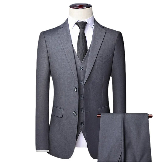 High Quality Gentleman Slim 3-piece Suit
