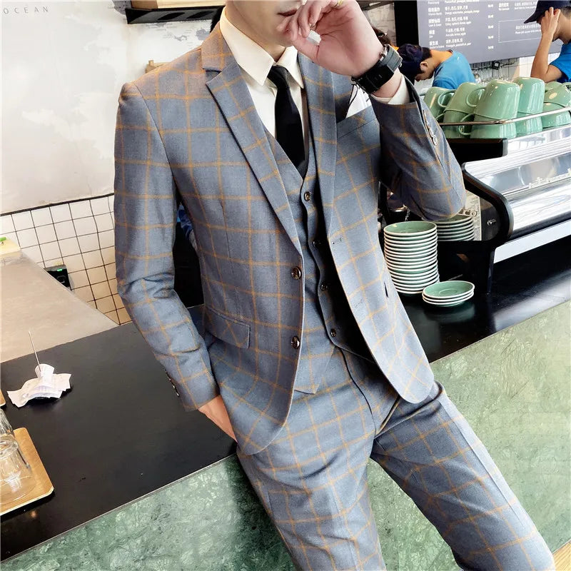 Business Slim Fit 3 Piece Suit