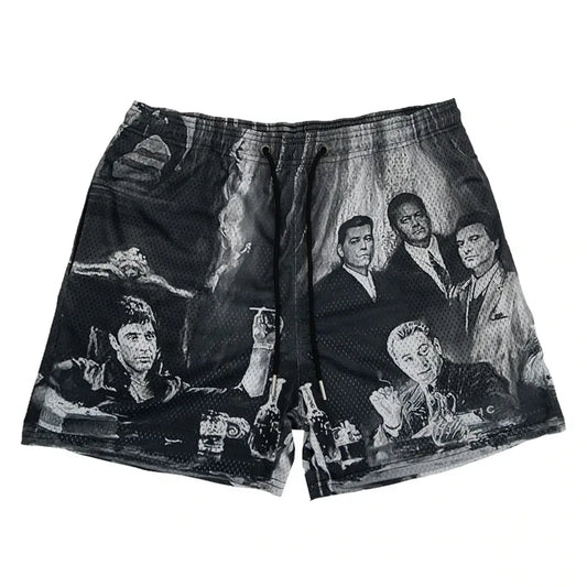 Breathable Embroidery Men Shorts