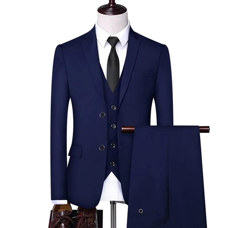 Men's Formal Business 3 Piece Set Coat Suit