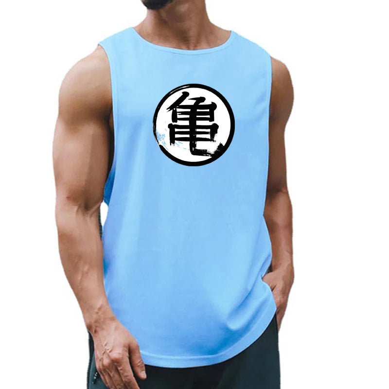 Japanese Anime Turtle Script Printed T-Shirt