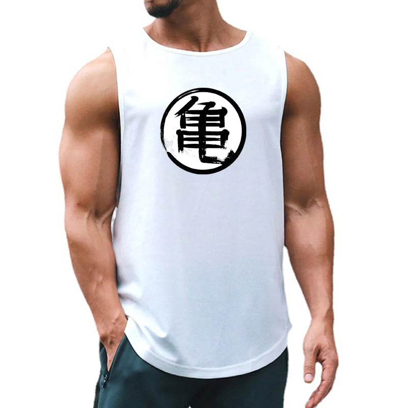 Japanese Anime Turtle Script Printed T-Shirt