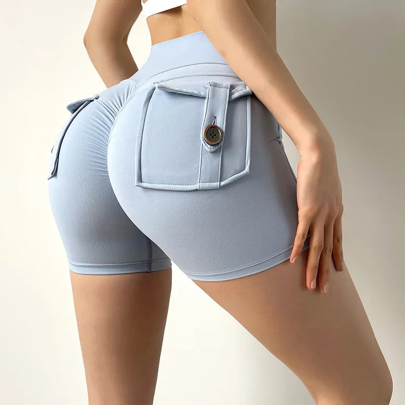 High Waist Workout Push Up Booty Shorts