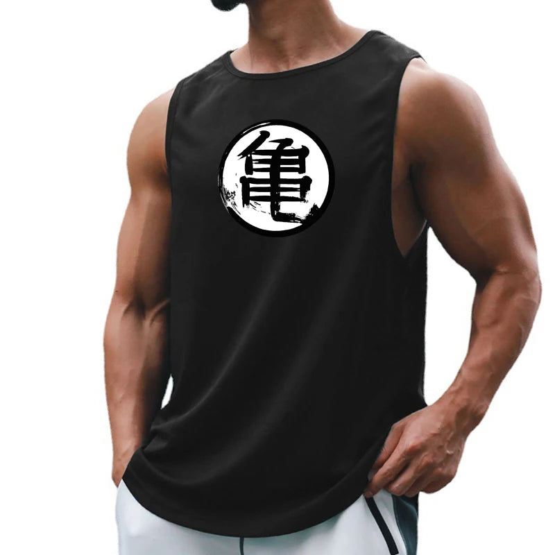 Japanese Anime Turtle Script Printed T-Shirt