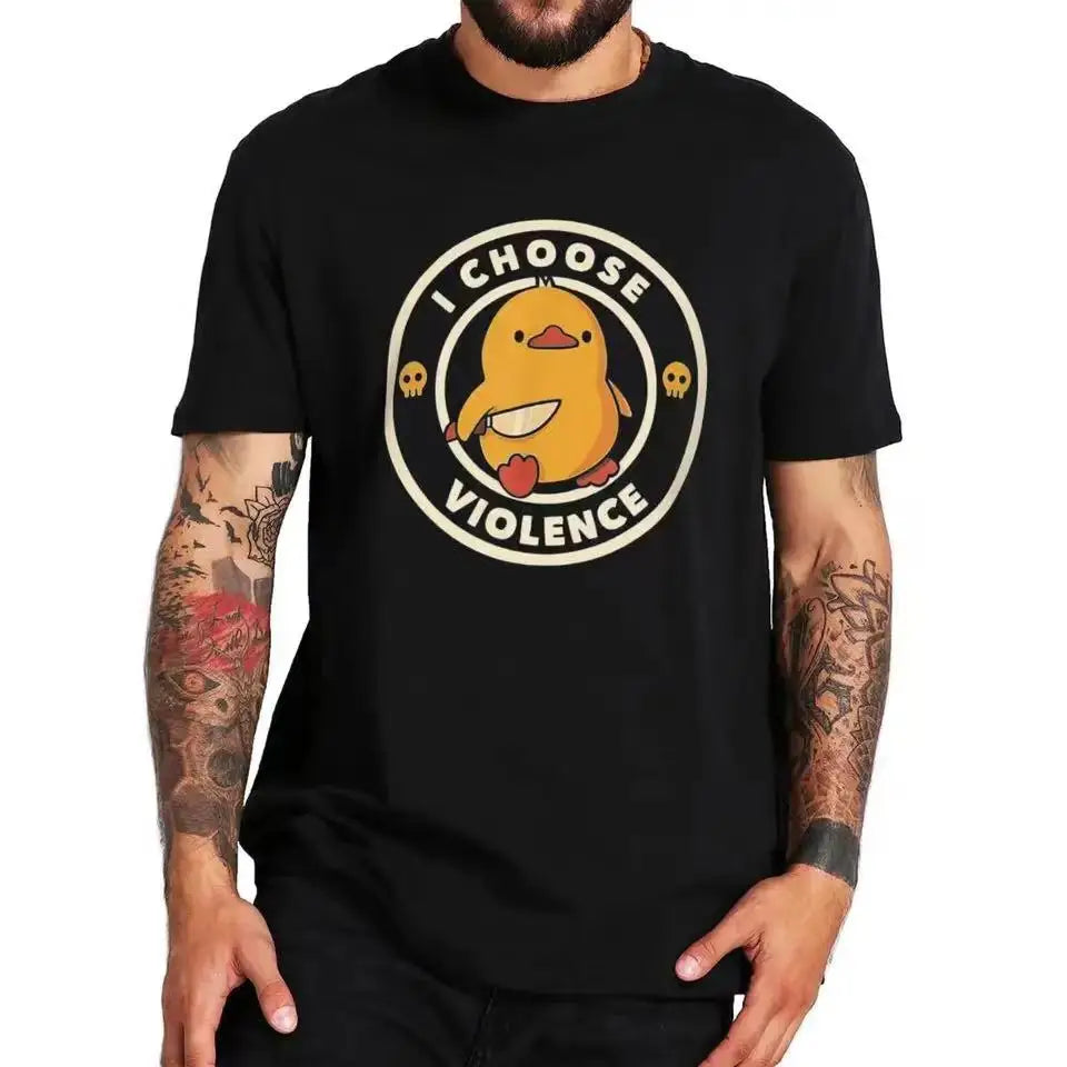 I Choose Violence Funny Duck T Shirt