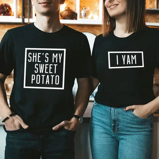 She's My Sweet Potato I Yam Couples T-Shirt