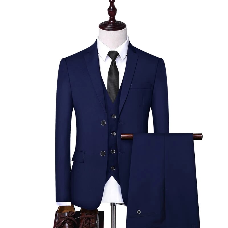 Men's Formal Business 3 Piece Set Coat Suit