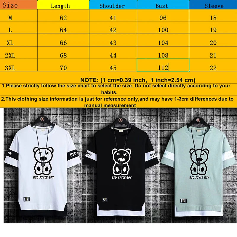 Korean Style Streetwear Print T-Shirt