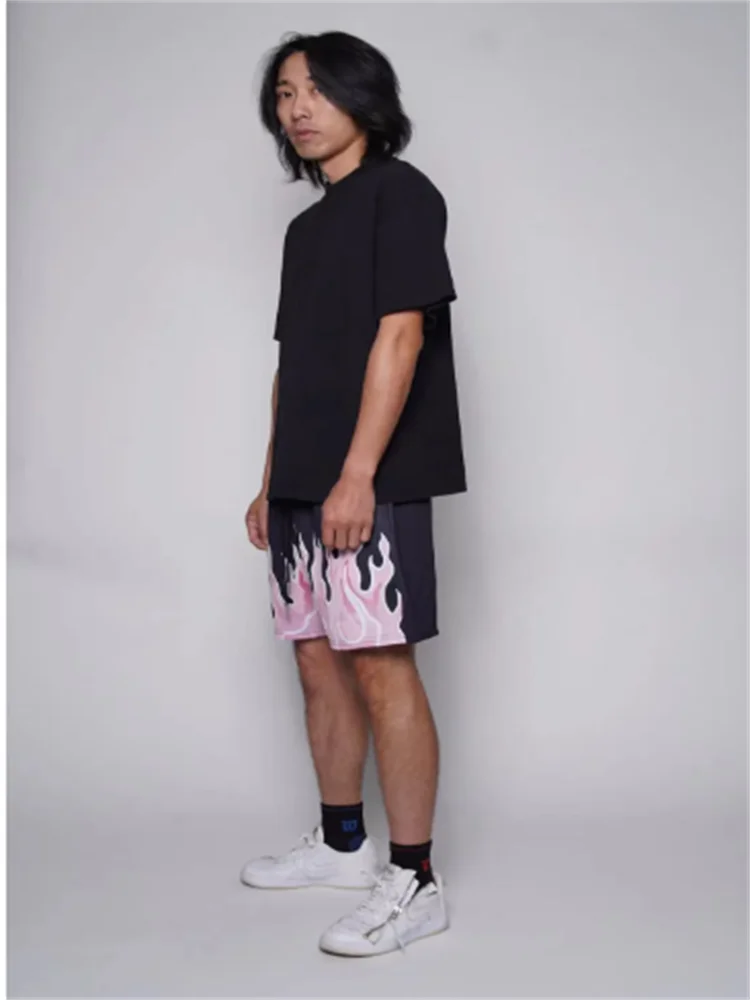 Men's Baggy Flame Print Fashion Shorts