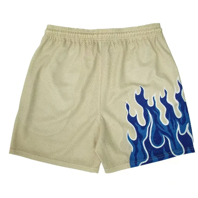 Men's Baggy Flame Print Fashion Shorts