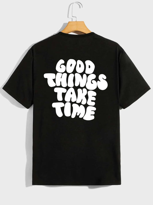 Good things take time Pattern Print Men's T-Shirt
