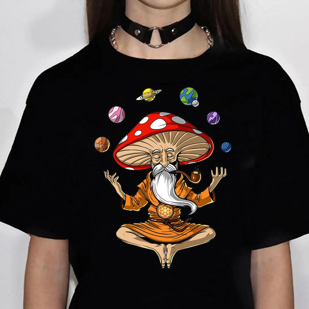 Magic Mushrooms Alien Psychedelic T-Shirt