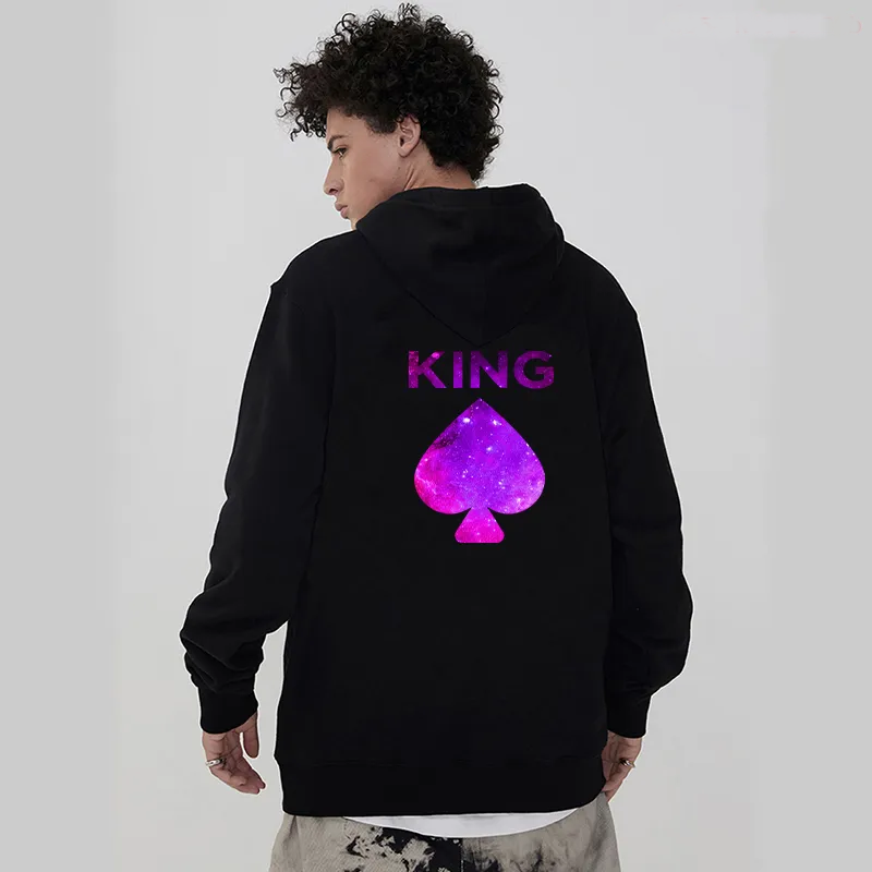 King Queen Printed Couples Sweatshirt