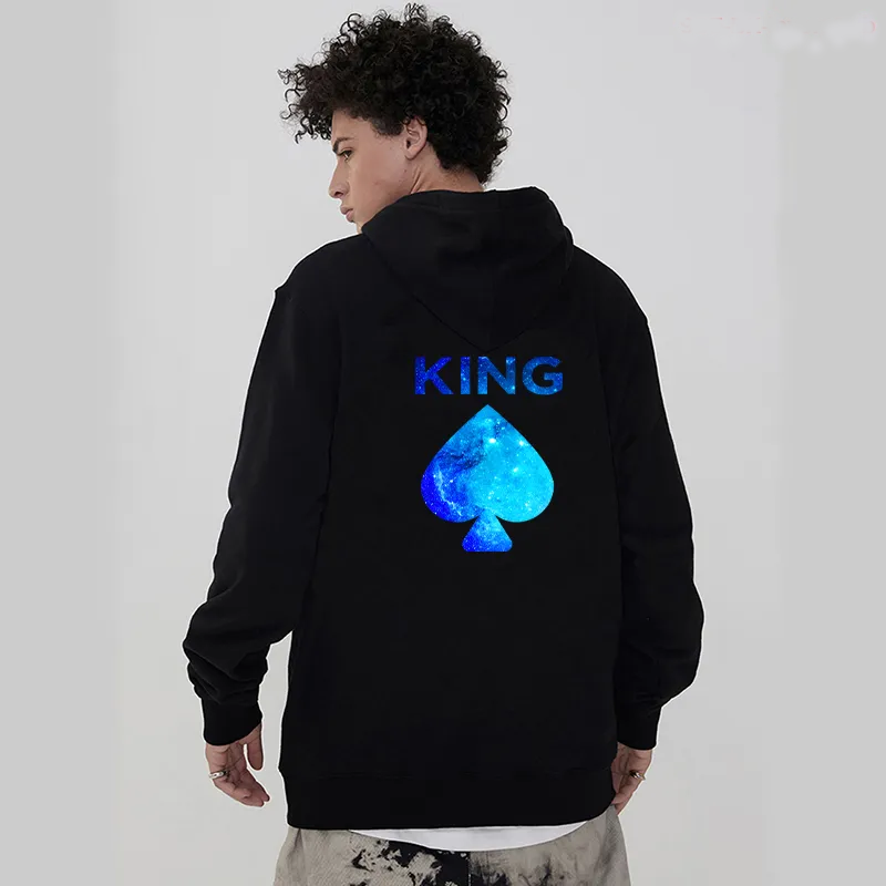 King Queen Printed Couples Sweatshirt