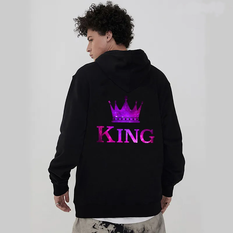 King Queen Printed Couples Sweatshirt