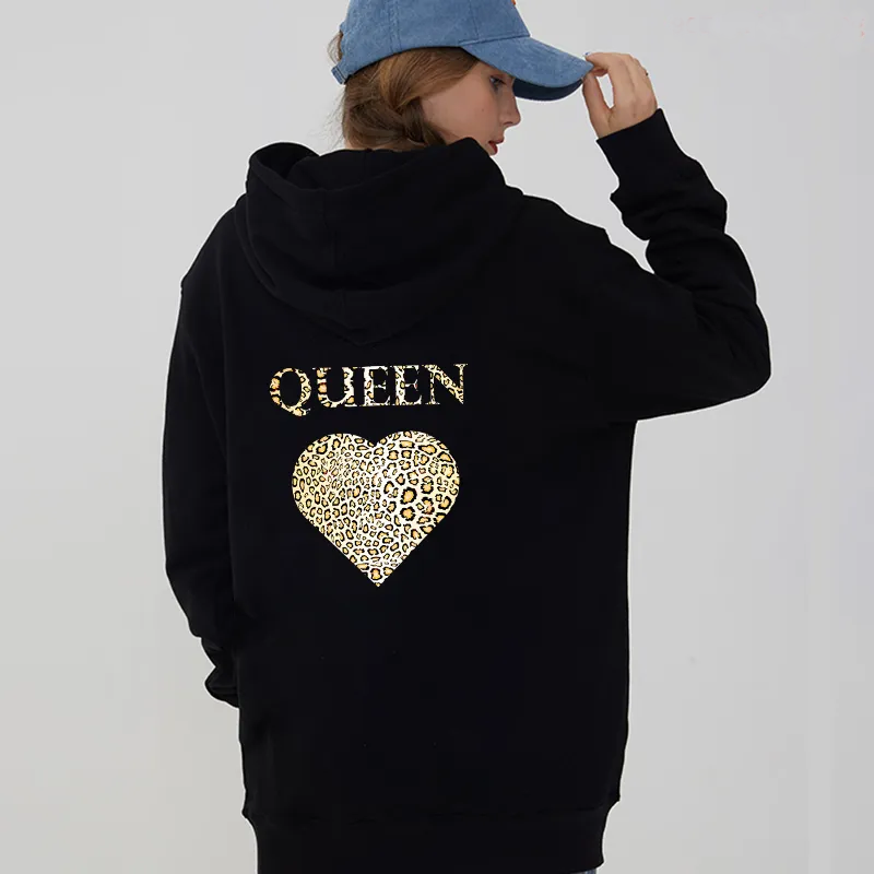 King Queen Printed Couples Sweatshirt