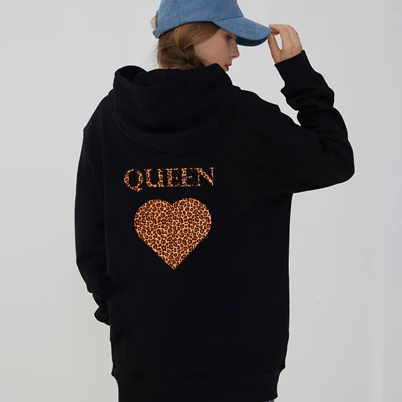 King Queen Printed Couples Sweatshirt